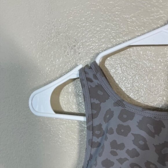Beyond Yoga Sports Bra Womens XS Strappy Gray Animal Print Gym Workout - Picture 2 of 5